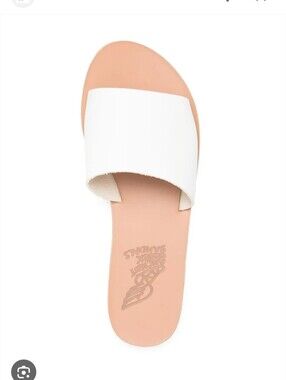Ancient Greek Sandals White Leather 40